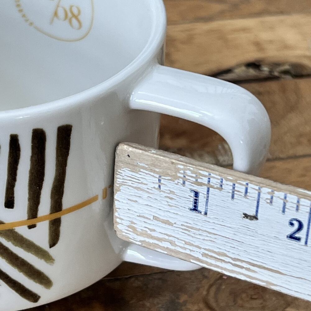 Starbucks Coffee Mug 2014 A Story Of Origin Geography Bone Cup 12oz Striped - Picture 6 of 7